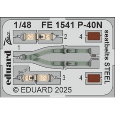 1/48 Curtiss P-40N Seatbelts for Eduard kits