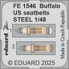 1/48 US Brewster F2A Buffalo Seatbelts Detail Set for Tamiya kits