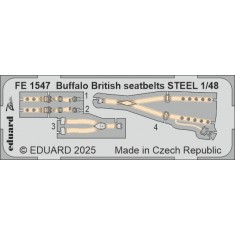 1/48 British Brewster F2A Buffalo Seatbelts Detail Set for Tamiya kits