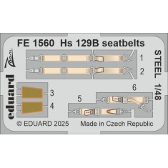 1/48 Henschel Hs 129B Seatbelts for Takom kits