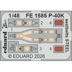 1/48 P-40K Seatbelts set for Eduard kits