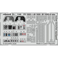 1/48 Messerschmitt Bf 109G-6 Late Rocket Launcher Equipped PE Set for Tamiya Kit