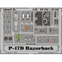 1/48 P-47D-20 Thunderbolt Colour Photoetch Set Vol.2 for Tamiya kit