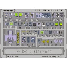 Colour Photoetch for 1/48 McDonnell Douglas F-18D Hornet for Hasegawa kit