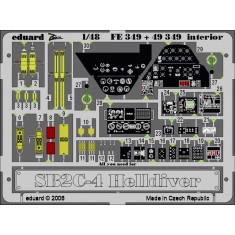 Colour Photoetch for 1/48 Curtiss SB2C-4 Helldiver Interior for Revell/Monogram