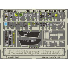 Colour Photoetch for 1/48 McDonnell Douglas F-18E Interior for Hasegawa kit