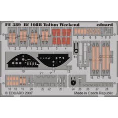 Colour Photoetch for 1/48 Messerschmitt Bf 108B Taifun Weekend for Eduard kit