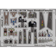 1/48 Super Etendard Interior Detail Set for Kinetic K48061 kit (1 Photo-Etched Sheet)