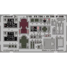 1/48 Curtiss P-40B Tomahawk Interior Detail Set for Airfix A05130 (1 Photo-Etched Sheet)