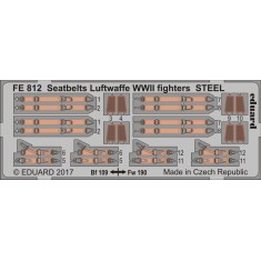 1/48 WWII Luftwaffe Fighters Seatbelts (Steel, 1 Photo-Etched Sheet)