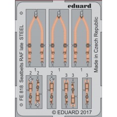 1/48 RAF Late Seatbelts (Steel, 1 Photo-Etched Sheet)