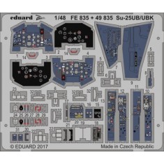 1/48 Sukhoi Su-25UB/UBK Interior Detail Set for Smer kit (1 Photo-Etched Sheet)