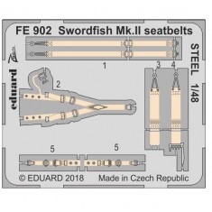 1/48 Swordfish Mk.II Seatbelts Detail Set for Tamiya kits
