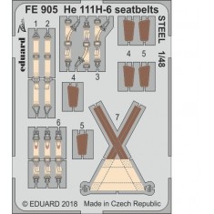 1/48 He 111H-6 Seatbelts STEEL Detail-up set for ICM kits