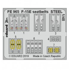 1/48 McDonnell Douglas F-15E Strike Eagle Seatbelts STEEL Set for Great Wall Hobby kits