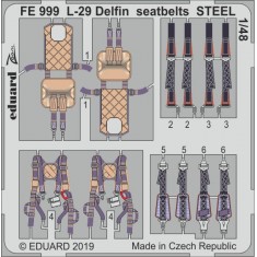 1/48 Aero L-29 Delfin Seatbelts (steel) Set for AMK kits