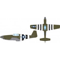 1/32 P-51B US National Insignia and D-Day Stripes Mask for Eduard Kits