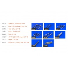 1/48 F-16 Fighting Falcon Armament w/Laser Guided Bombs Super Detail Set for Kinetic kits