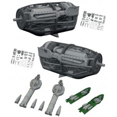 1/48 P-38F ENGINES Detail Parts for Tamiya kits