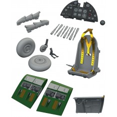 1/48 Hurricane Mk.Iic W/ Rounded Exhausts Detail Set for Arma Hobby kits