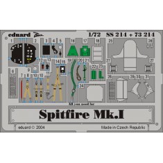 Colour Photoetch for 1/72 Spitfire Mk.I for Tamiya kit