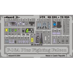 Colour Photoetch for 1/72 F-16A Plus Fighting Falcon for Hasegawa kit