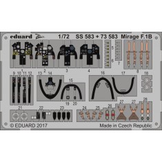 1/72 Dassault Mirage F.1B Interior Detail Set for Special Hobby (1 Photo-Etched Sheet)