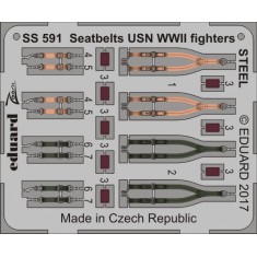 1/72 WWII USN Fighters Seatbelts (Steel, 1 Photo-Etched Sheet)