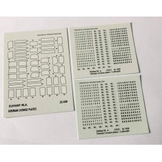 Decals for 1/35 German Luftwaffe License Plates with Frames