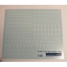 Decals for 1/35 DAK Palm Symbols - White (240 Palms in 24 Variants)