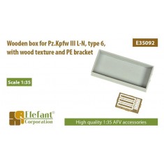 1/35 Wooden Box for PzKpfw III L-N Type 6 w/Wood Texture & PE Bracket