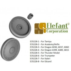 1/35 Jagdpanzer 38, 16 Rivets, Narrow Collar Roadwheels for Dragon 6030, 6037, 6060 Kits