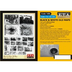 1/35, 1/72, 1/76 Historical Periods Black & White Old Maps Vol.2 (2 sheets)