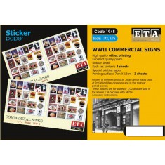 1/72, 1/76 WWII Commercial Signs - Sticker (3 sheets)