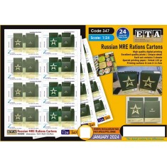 1/24 Russia MRE Rations Cartons (3 sheets)