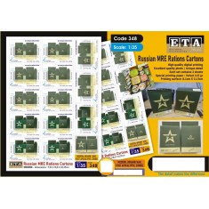 1/35 Modern Ukraine War Russian MRE Rations Cartons (2 Sheets)