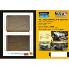 1/35 WWII US Original Tarpaulin for Trailer (3 sheets)