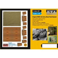 1/35 WWII Original WWII Us Army Wool Field Blanket (3 sheets)
