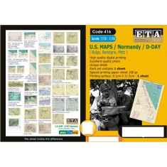1/72, 1/76 WWII US Maps - D-Day Normandy