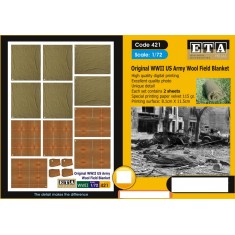 1/72 WWII Original US Army Wool Field Blanket (2 sheets)
