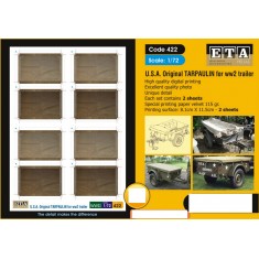 1/72 WWII US Original Tarpaulin for Trailer (2 sheets)