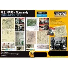 1/16 US MAPS - Normandy (Bulge, Bastogne, Metz)