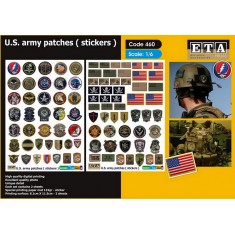1/6 US Army Patches (stickers, 2 sheets)