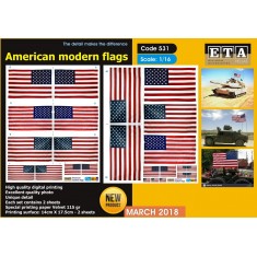 1/16 Modern US Flags (2 sheets)