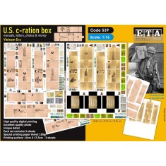1/16 Vietman War Vietnam War C-ration Box (3 sheets)