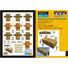 1/35 Original WWII German Anti-Personnel Rifle Grenade Box (2 sheets)