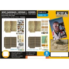 1/6 WWII German Sandbags - Rommel (4 sheets)