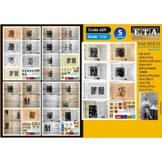 1/16 WWII WWII Original German Newspapers Das Reich (5 sheets)