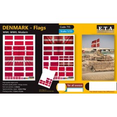 1/35 WWI/WWII/Modern Danish Flags (2 Sheets)