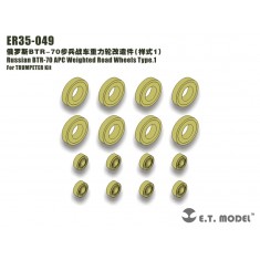 1/35 Russian BTR-70 APC Weighted Road Wheels (x8) Type 1 for Trumpeter kit